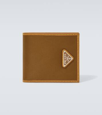Re-Nylon leather-trimmed wallet | Prada