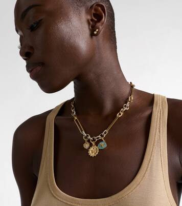 18kt gold chain necklace with diamonds | FoundRae