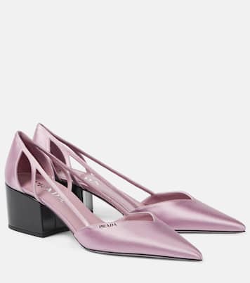 Pumps in raso con cut-out | Prada