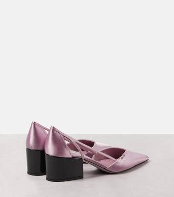 Pumps in raso con cut-out | Prada