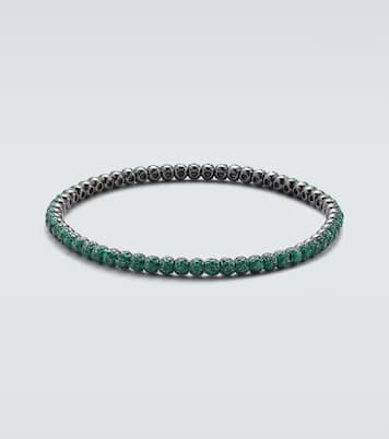 18kt rose gold bracelet with emeralds | Shay Jewelry