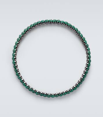 18kt rose gold bracelet with emeralds | Shay Jewelry