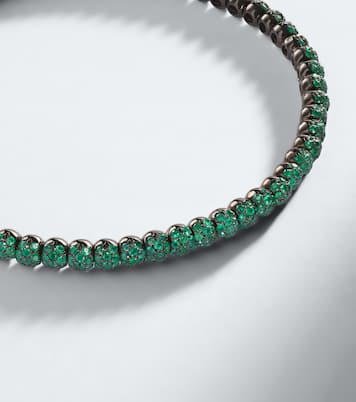 18kt rose gold bracelet with emeralds | Shay Jewelry