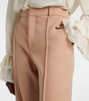Gerade High-Rise-Hose aus Wolle | Chloé
