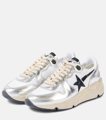 Sneakers Running Sole aus Metallic-Leder | Golden Goose