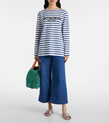 Mules VLogo en cuir métallisé | Valentino Garavani