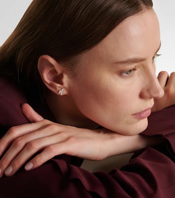 Serti Sur Vide 18kt white gold single earring with diamonds | Repossi