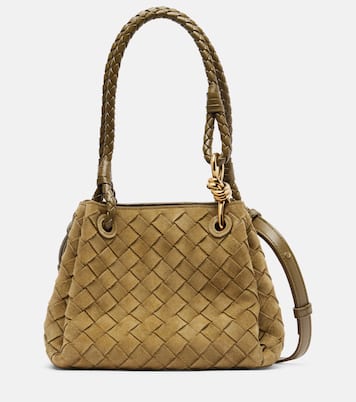Parachute Small suede shoulder bag | Bottega Veneta