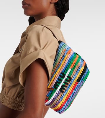Logo crochet shoulder bag | Miu Miu