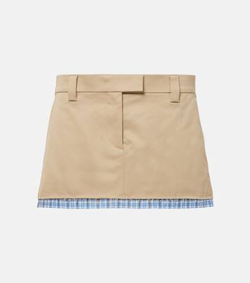 Minifalda de algodón | Miu Miu