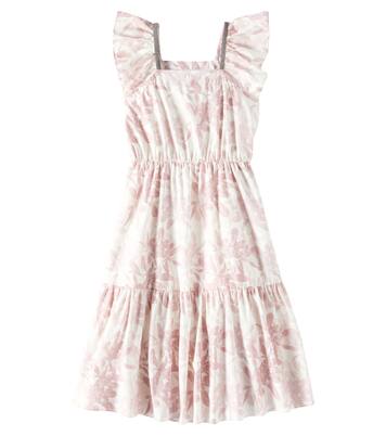 Robe Monili en coton à fleurs | Brunello Cucinelli Kids