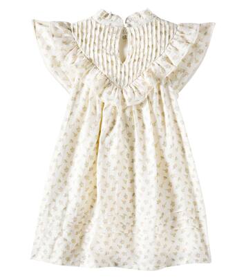 Sandra ruffled floral ramie dress | C'era Una Volta