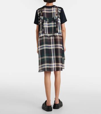Paneled cotton jersey T-shirt dress | Sacai