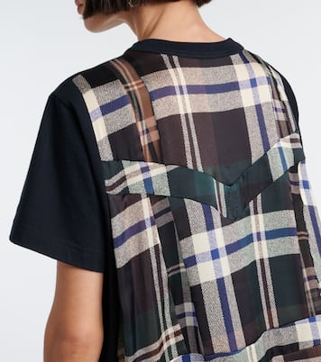 Paneled cotton jersey T-shirt dress | Sacai