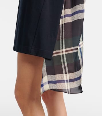 Paneled cotton jersey T-shirt dress | Sacai