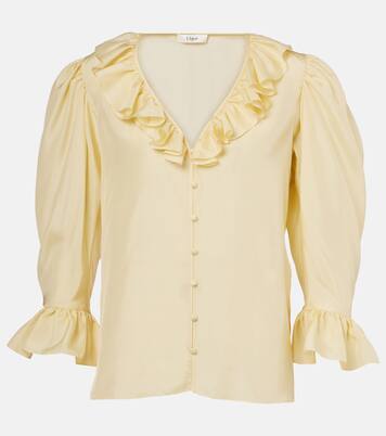 Ruffled silk habutai blouse | Chloé