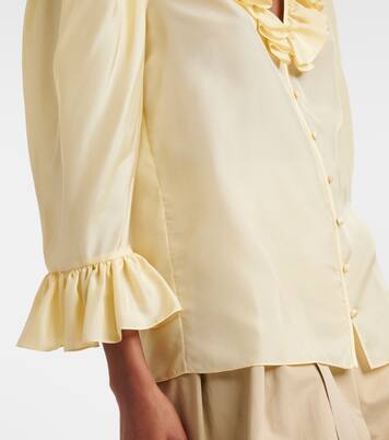 Ruffled silk habutai blouse | Chloé