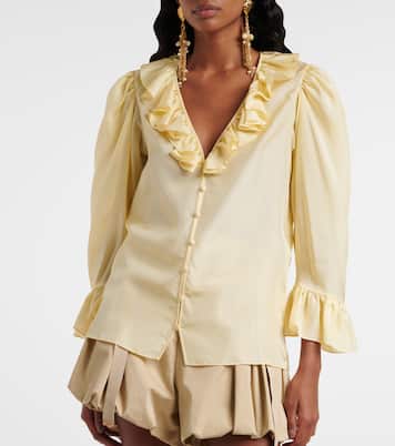 Ruffled silk habutai blouse | Chloé
