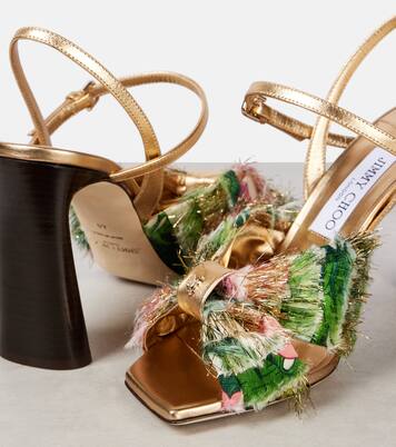 Sandalen Annika 95 aus Metallic-Leder | Jimmy Choo