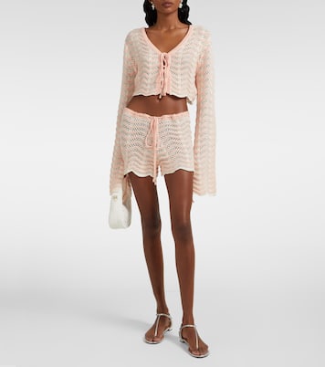 Shorts Mina en mezcla de algodón a rayas | Bananhot