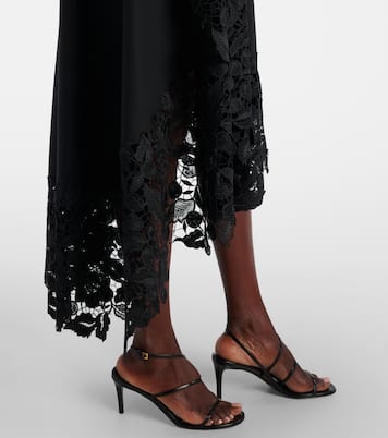 Cocktailkleid aus einem Wollgemisch mit Spitze | Oscar de la Renta