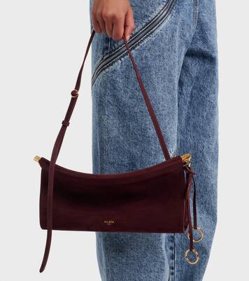 Sac Le Clic Medium en daim | Alaïa