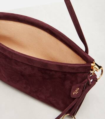 Sac Le Clic Medium en daim | Alaïa