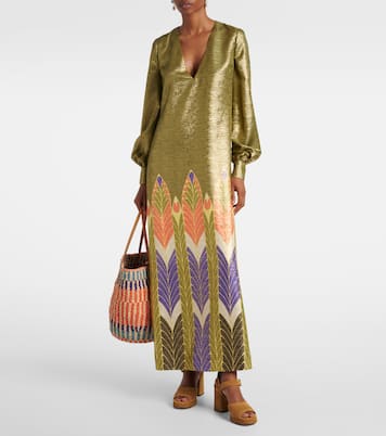 Plateausandalen Fawcette 100 aus Veloursleder | Valentino Garavani