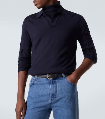 Cashmere and silk polo sweater | Gabriela Hearst
