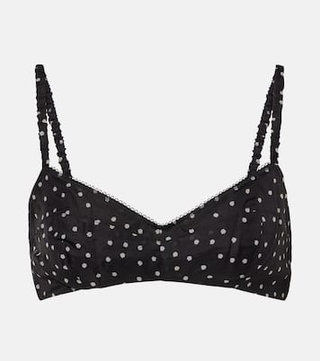 Polka-dot silk bralette  | SIR