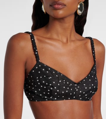 Polka-dot silk bralette  | SIR
