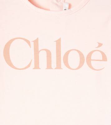 Baby logo cotton jersey T-shirt | Chloé Kids