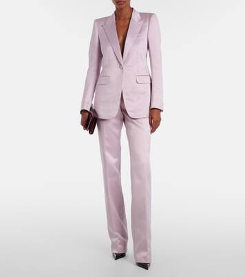 Blazer en coton et satin de soie | Tom Ford