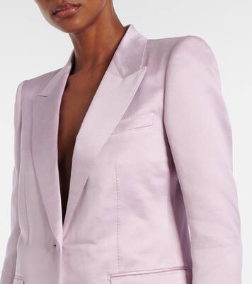 Blazer en coton et satin de soie | Tom Ford