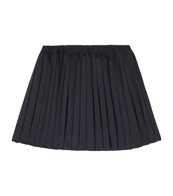 Jais pleated cotton twill skirt | Bonpoint