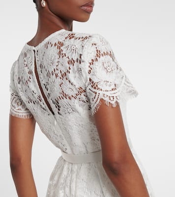 Robe longue de mariée en satin à ornements | Self-Portrait