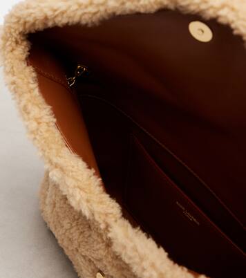 Cassandre Envelope shearling shoulder bag | Saint Laurent