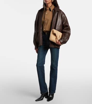 Cassandre Envelope shearling shoulder bag | Saint Laurent