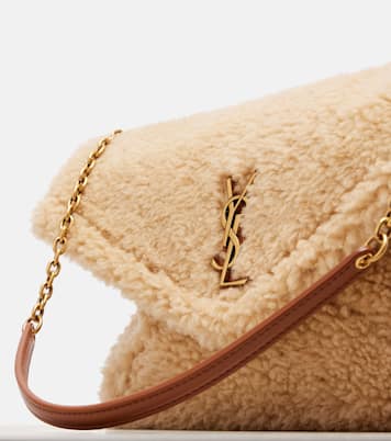 Cassandre Envelope shearling shoulder bag | Saint Laurent