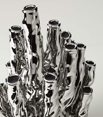 Coral porcelain vase by Norman Trapman | Polspotten