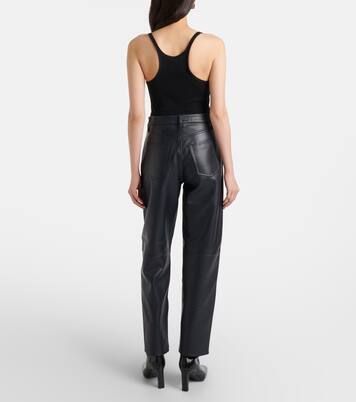 Pantalon droit Neat en cuir | Frame