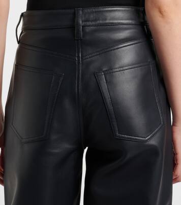 Pantalon droit Neat en cuir | Frame