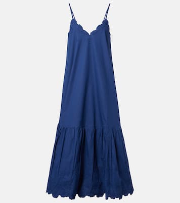 Embroidered cotton midi dress | Juliet Dunn