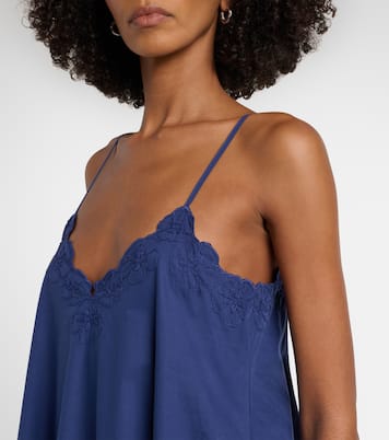 Embroidered cotton midi dress | Juliet Dunn