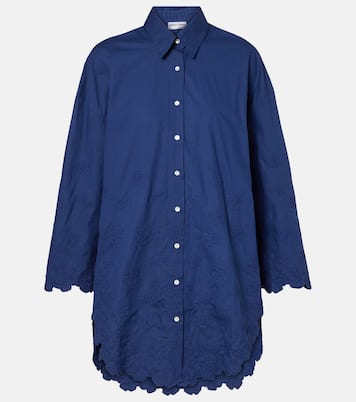 Floral cotton poplin shirt dress | Juliet Dunn