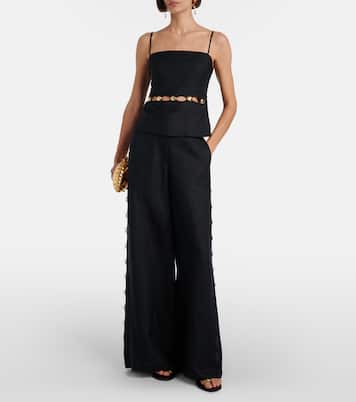 Verziertes Top aus einem Leinengemisch | Simkhai