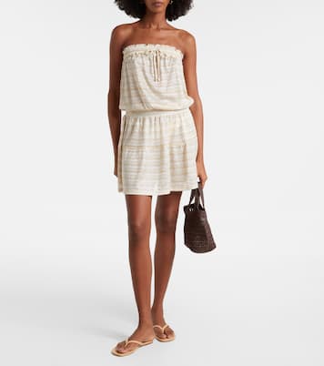 Isla off-shoulder lamé minidress | Melissa Odabash