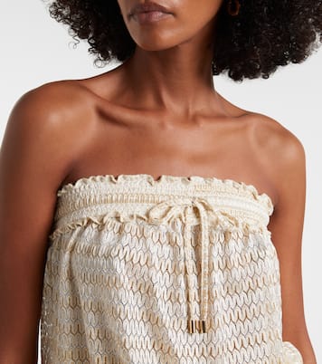 Isla off-shoulder lamé minidress | Melissa Odabash