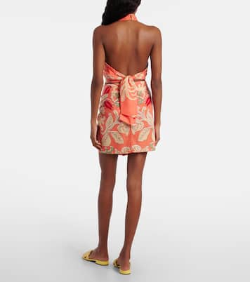 Tilda gathered printed cotton miniskirt | Poupette St Barth