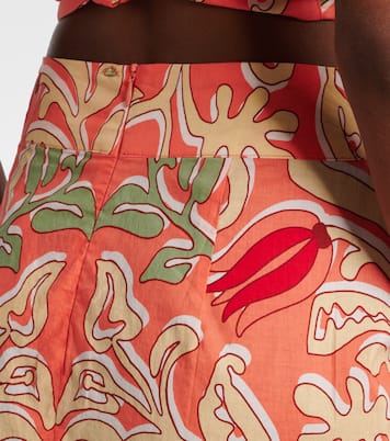 Tilda gathered printed cotton miniskirt | Poupette St Barth